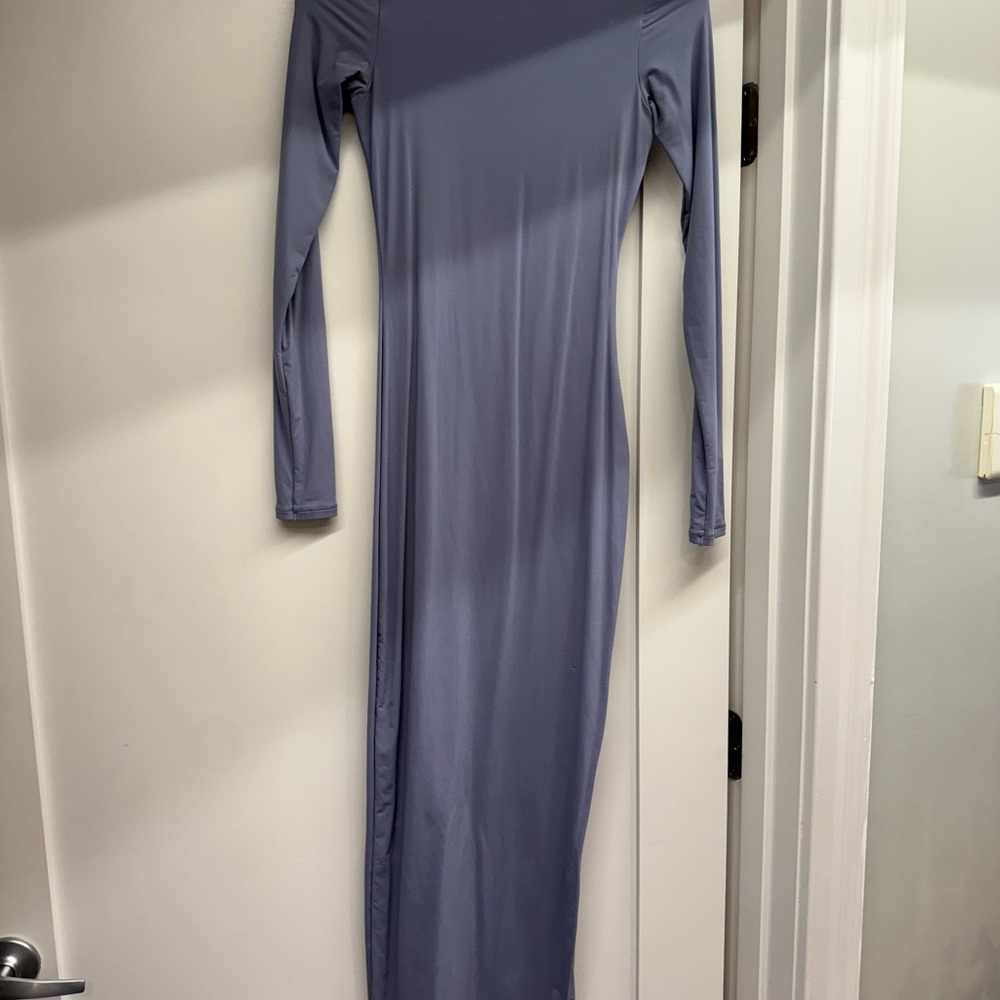 Skims Long Sleeve Blue Dress